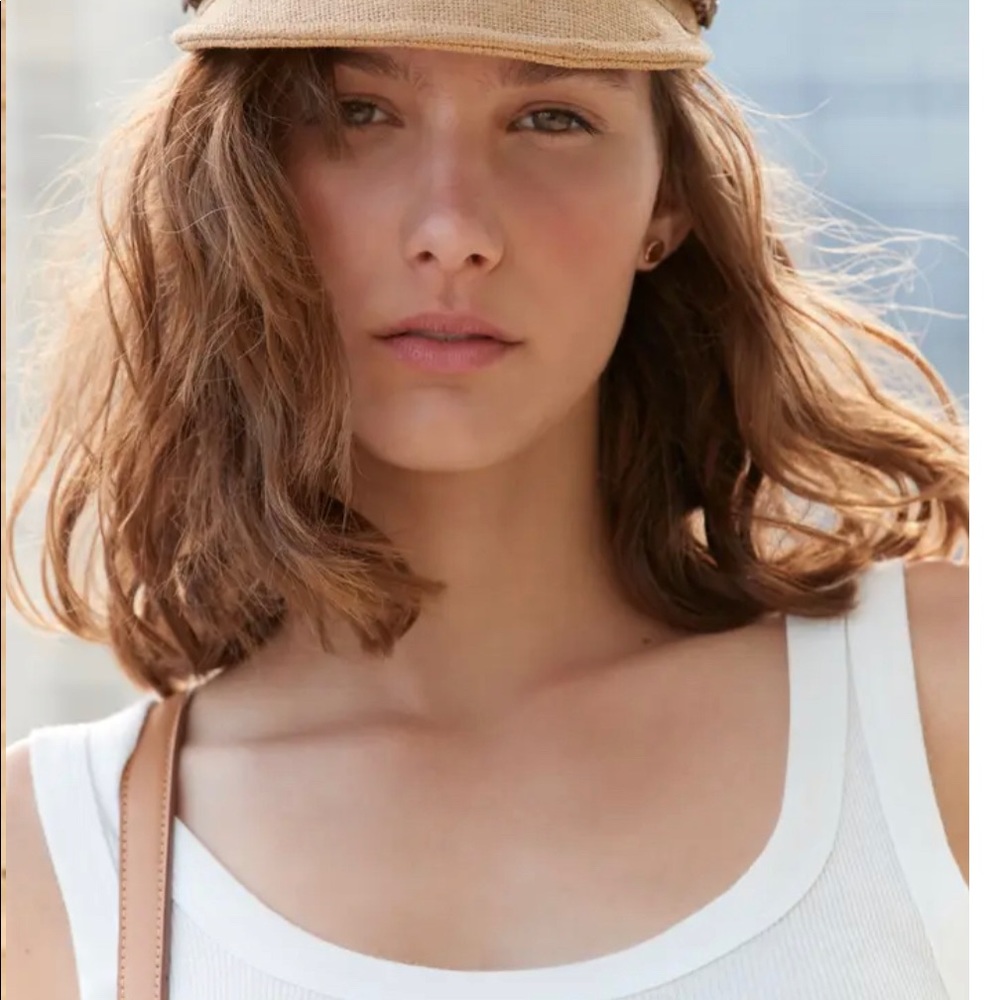 NWT BRIXTON Kayla Straw Tan Cap